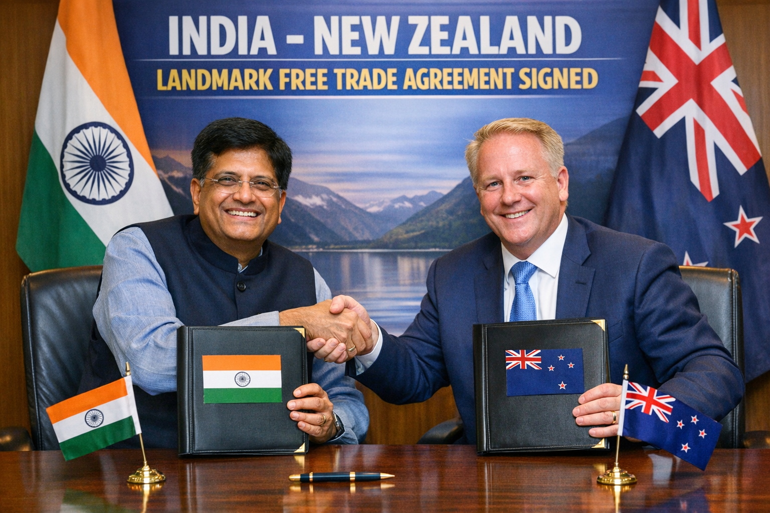 India, New Zealand Ink Landmark Free Trade Agreement: Piyush Goyal & Todd McClay Lead Talks