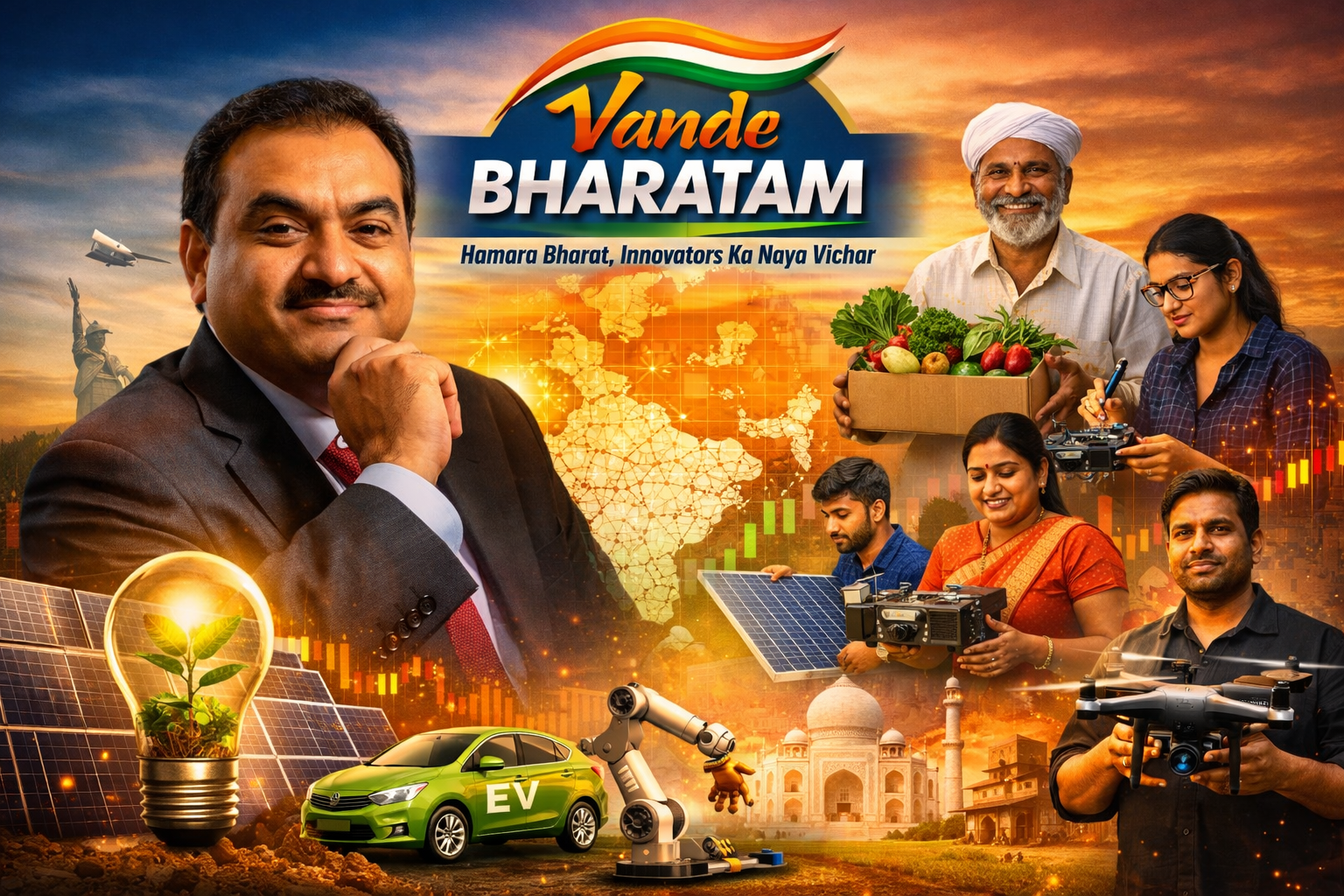 Gautam Adani Unveils Vande Bharatam: Empowering India’s Grassroots Innovators and Entrepreneurs