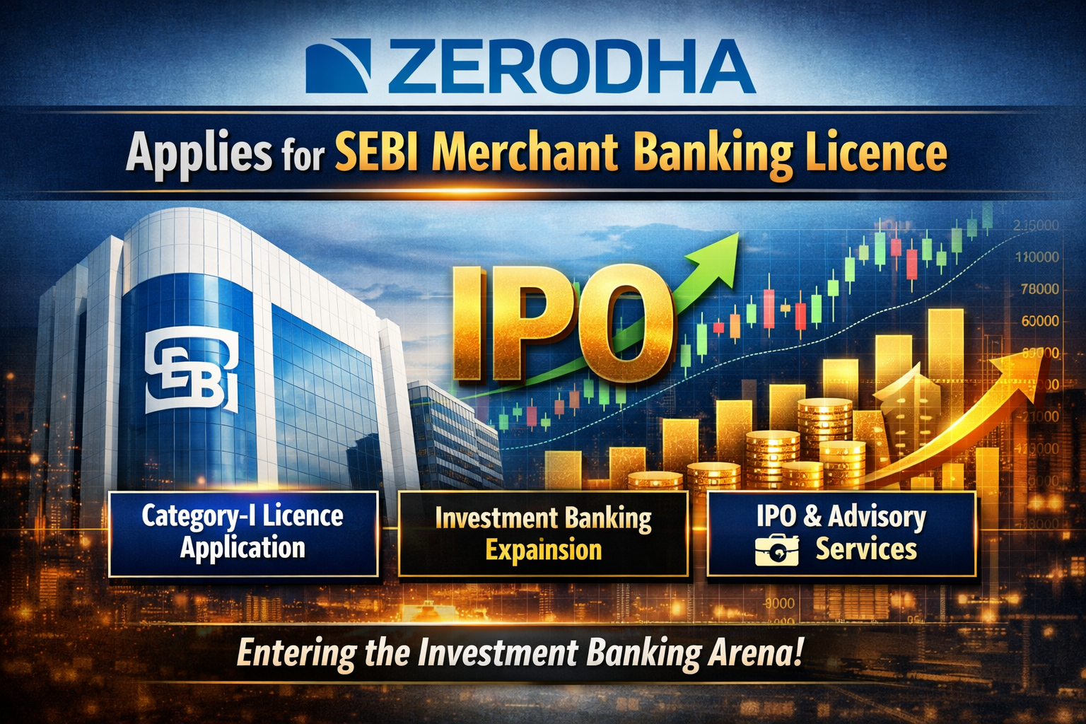 Zerodha Seeks SEBI Merchant Banking Licence to Enter Investment Banking Arena