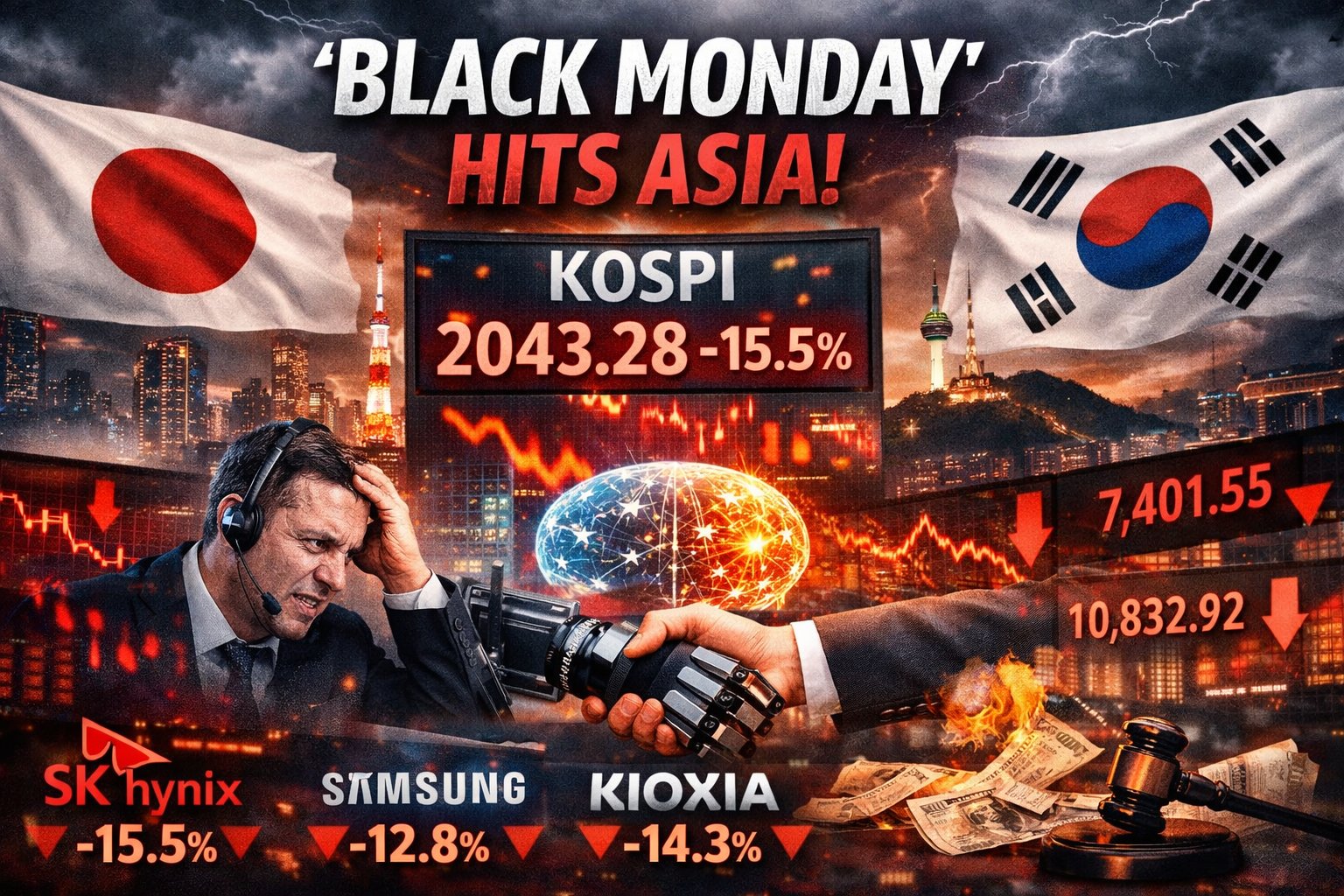 Japan and South Korea’s “Black Monday” market